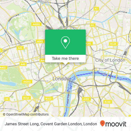 James Street Long, Covent Garden London map