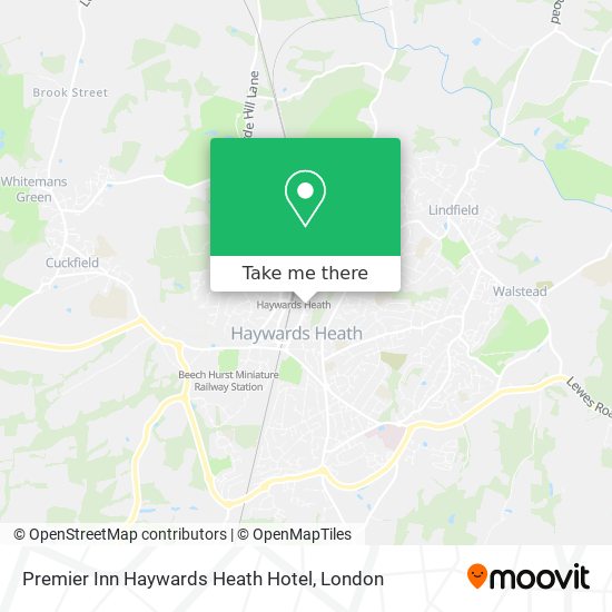 Premier Inn Haywards Heath Hotel map