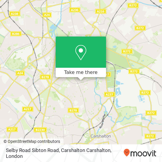 Selby Road Sibton Road, Carshalton Carshalton map