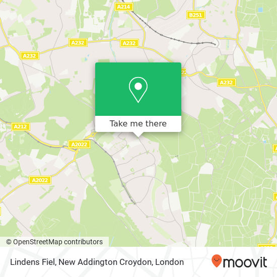 Lindens Fiel, New Addington Croydon map