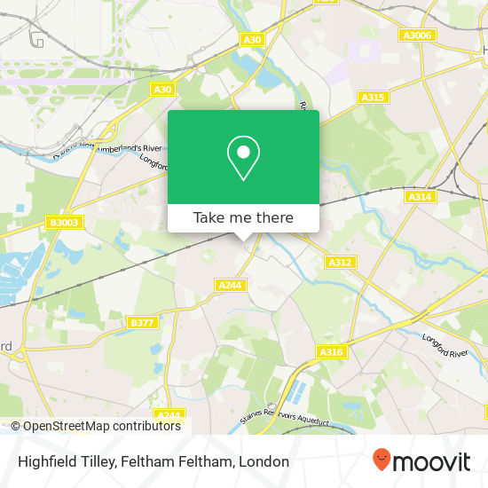 Highfield Tilley, Feltham Feltham map