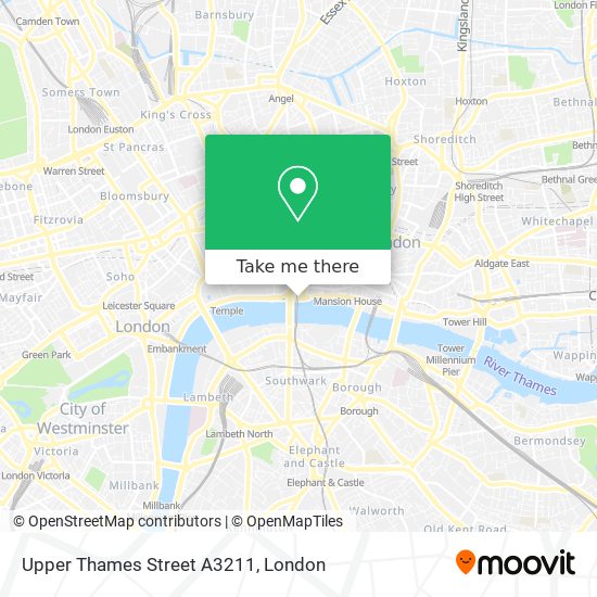 Upper Thames Street A3211 map