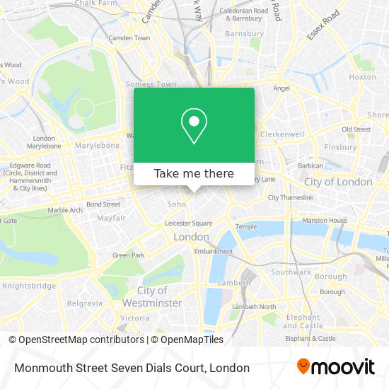 Monmouth Street Seven Dials Court map