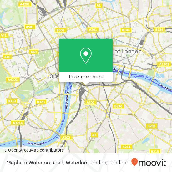 Mepham Waterloo Road, Waterloo London map