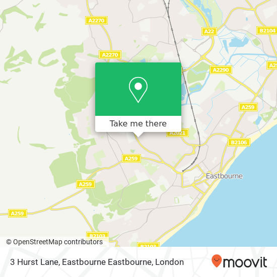 3 Hurst Lane, Eastbourne Eastbourne map