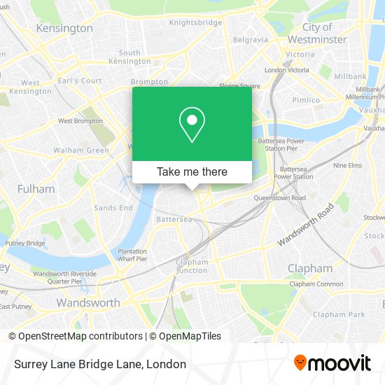 Surrey Lane Bridge Lane map