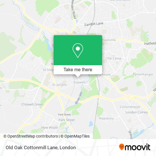 Old Oak Cottonmill Lane map