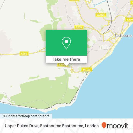 Upper Dukes Drive, Eastbourne Eastbourne map