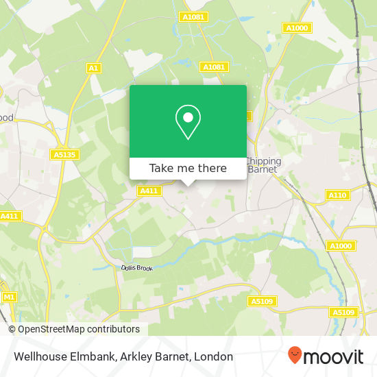 Wellhouse Elmbank, Arkley Barnet map