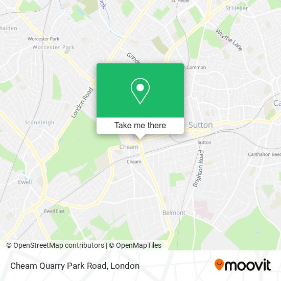 Cheam Quarry Park Road map