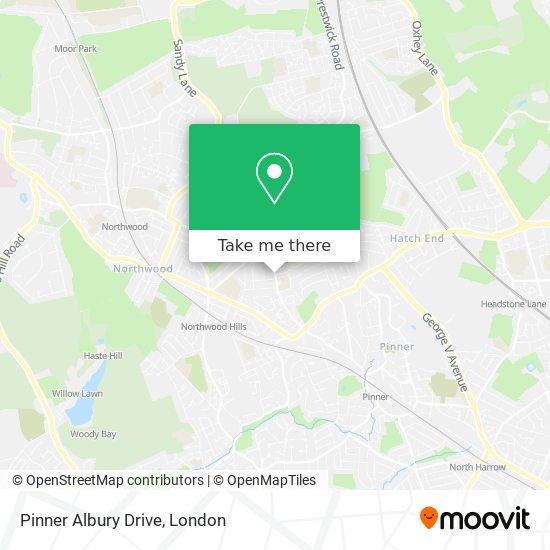 Pinner Albury Drive map
