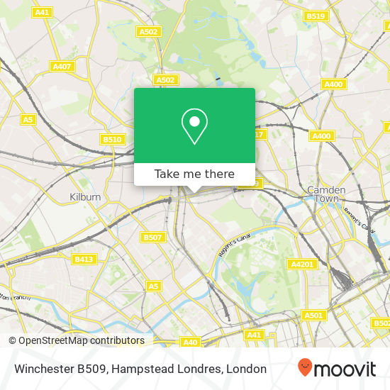 Winchester B509, Hampstead Londres map