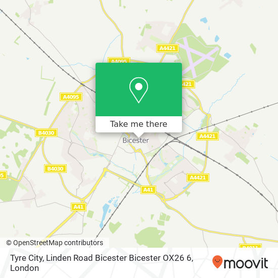 Tyre City, Linden Road Bicester Bicester OX26 6 map