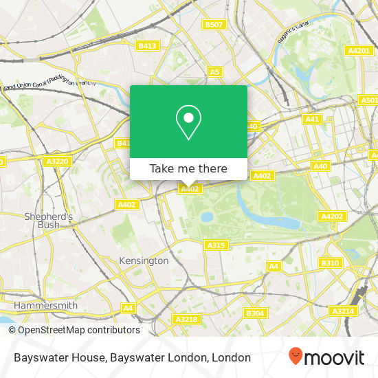 Bayswater House, Bayswater London map