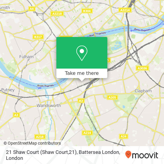 21 Shaw Court (Shaw Court,21), Battersea London map