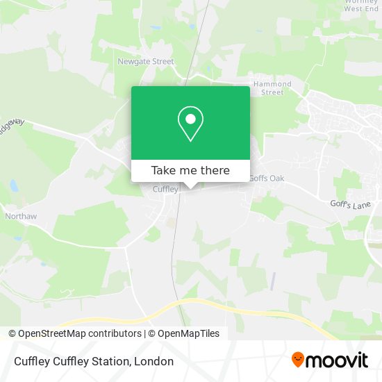 Cuffley Cuffley Station map