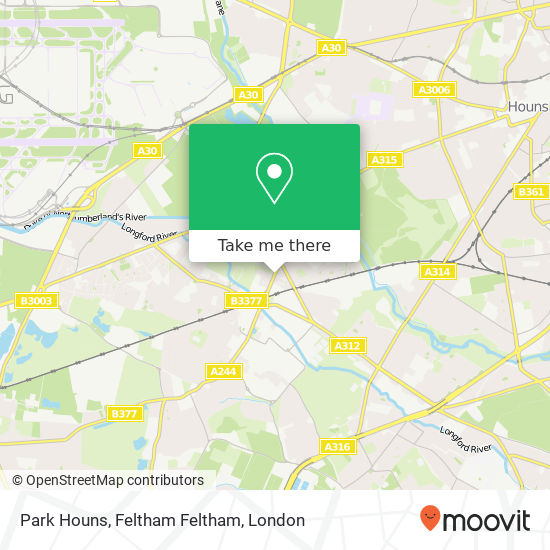 Park Houns, Feltham Feltham map