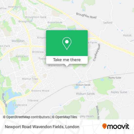 Newport Road Wavendon Fields map
