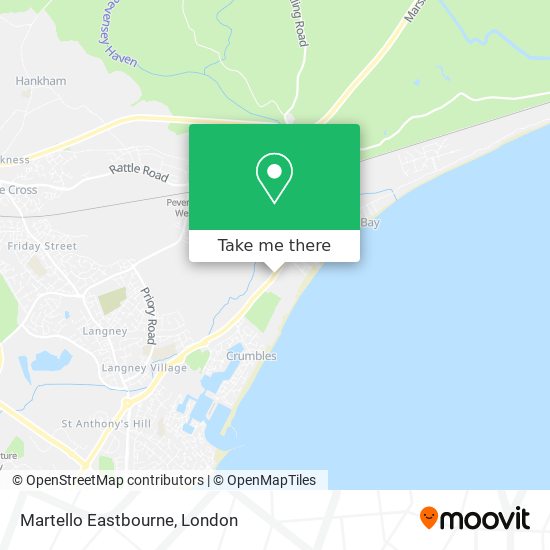 Martello Eastbourne map