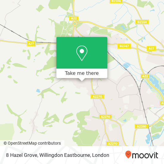 8 Hazel Grove, Willingdon Eastbourne map