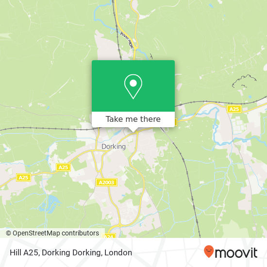 Hill A25, Dorking Dorking map