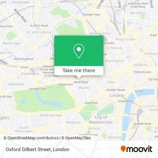 Oxford Gilbert Street map