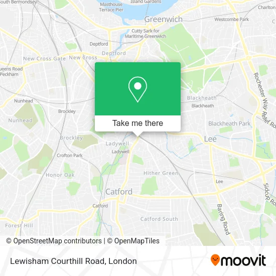 Lewisham Courthill Road map