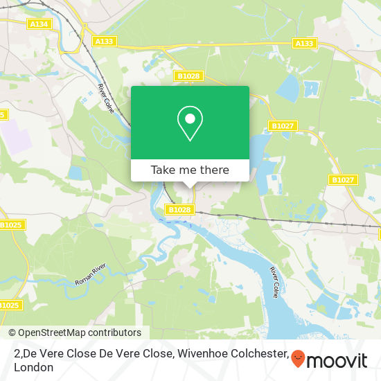 2,De Vere Close De Vere Close, Wivenhoe Colchester map