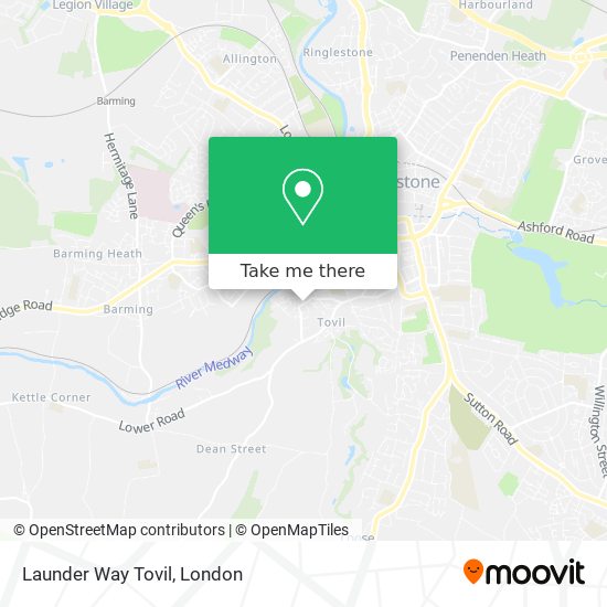 Launder Way Tovil map