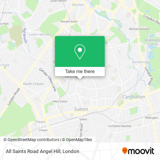 All Saints Road Angel Hill map