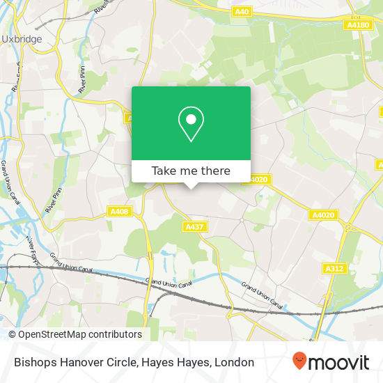 Bishops Hanover Circle, Hayes Hayes map