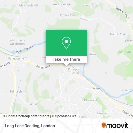 Long Lane Reading map