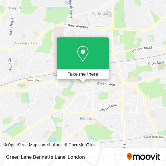 Green Lane Bennetts Lane map