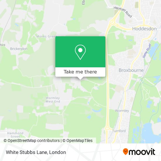 White Stubbs Lane map
