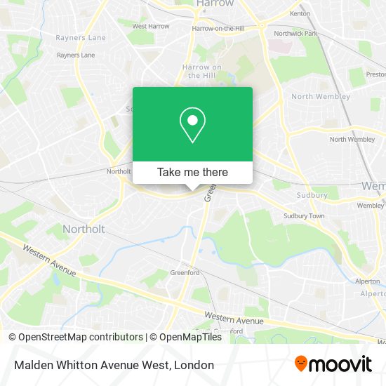 Malden Whitton Avenue West map