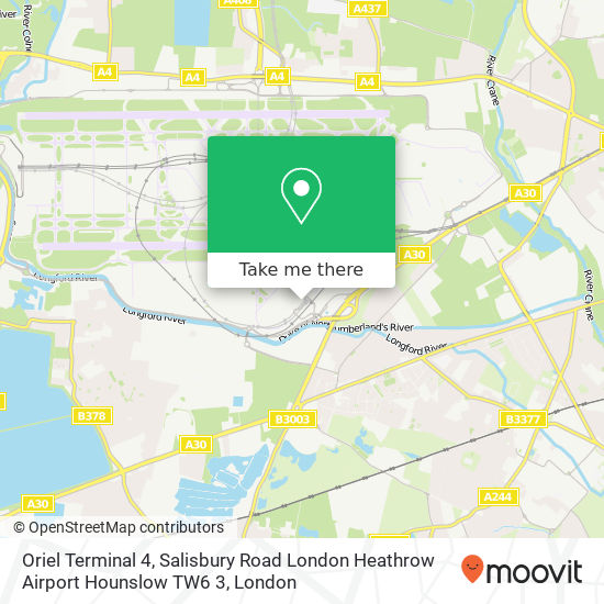 Oriel Terminal 4, Salisbury Road London Heathrow Airport Hounslow TW6 3 map