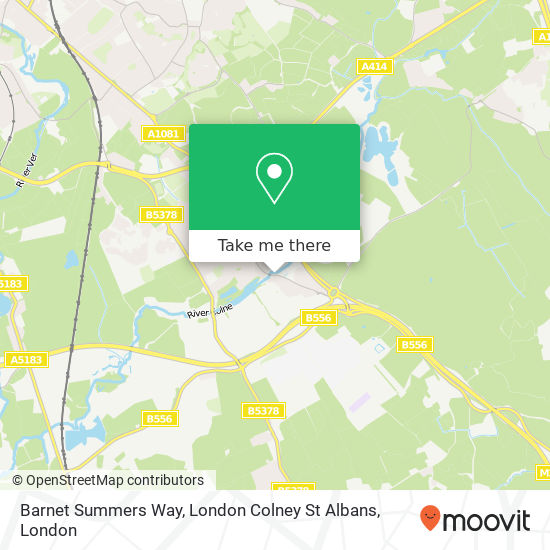 Barnet Summers Way, London Colney St Albans map