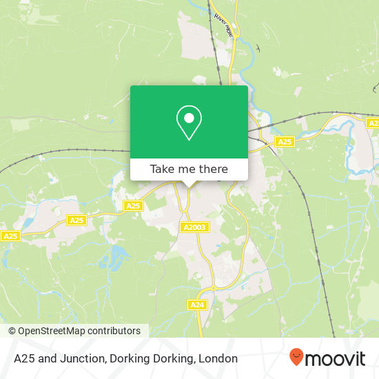 A25 and Junction, Dorking Dorking map