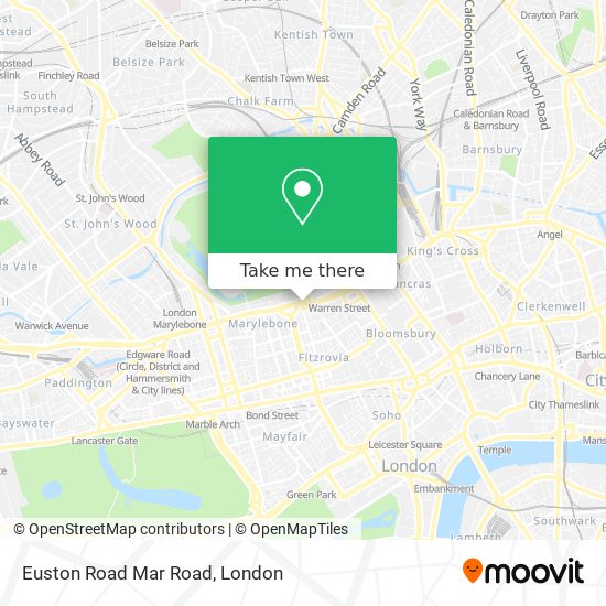 Euston Road Mar Road map