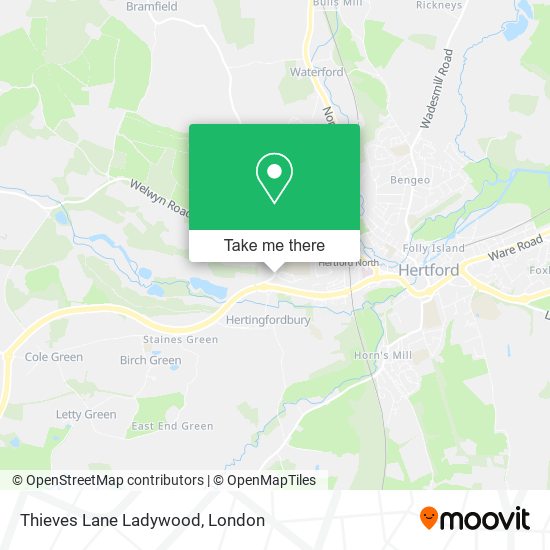 Thieves Lane Ladywood map