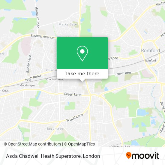 Asda Chadwell Heath Superstore map