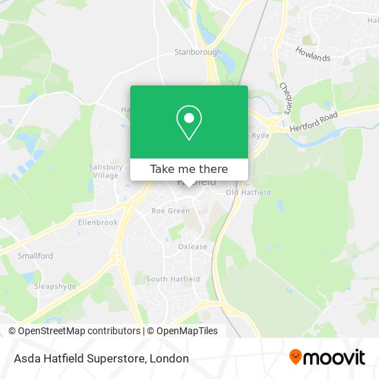 Asda Hatfield Superstore map