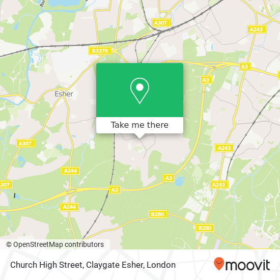 Church High Street, Claygate Esher map