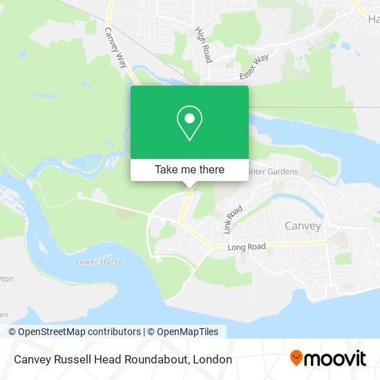 Canvey Russell Head Roundabout map