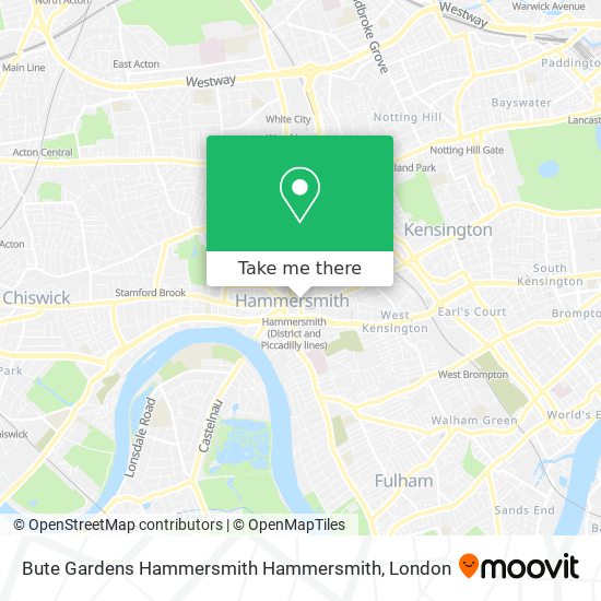 Bute Gardens Hammersmith Hammersmith map