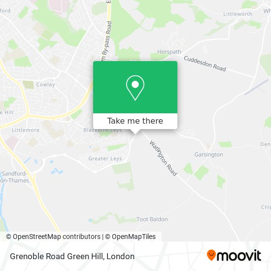 Grenoble Road Green Hill map