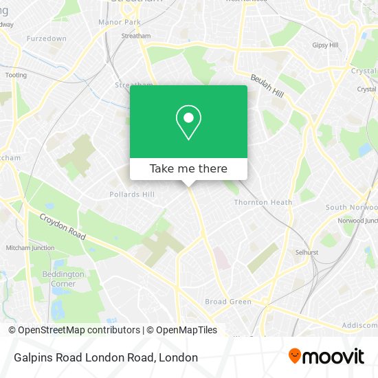 Galpins Road London Road map