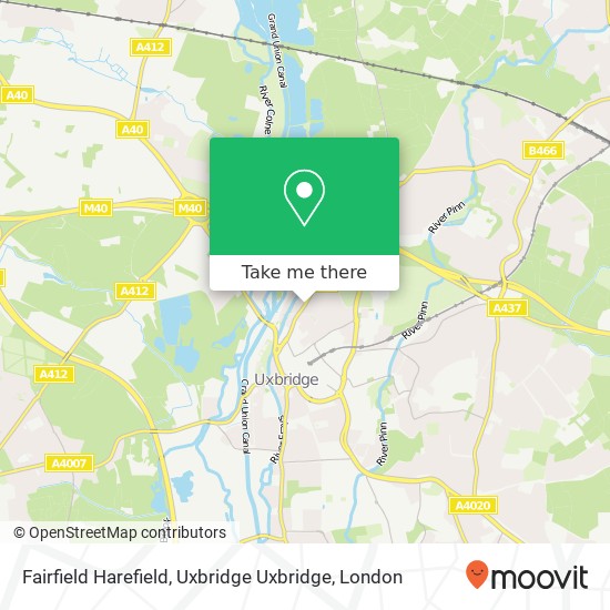 Fairfield Harefield, Uxbridge Uxbridge map
