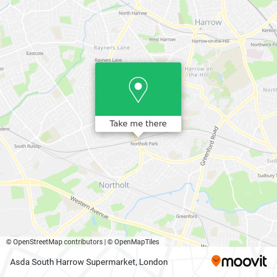 Asda South Harrow Supermarket map