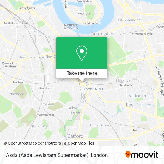 Asda (Asda Lewisham Supermarket) map